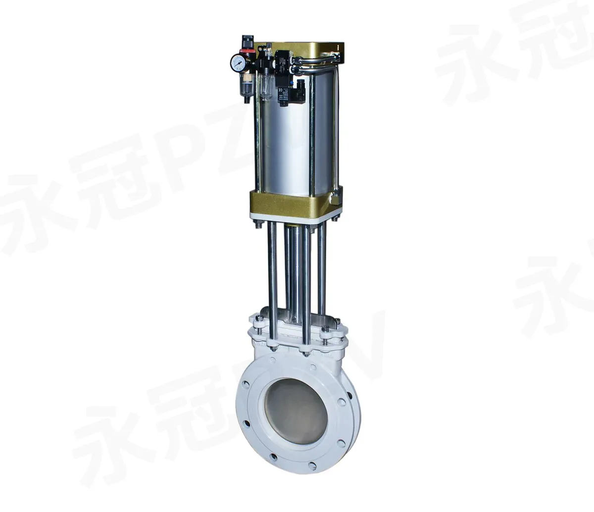 气动法兰刀闸阀PZ643F